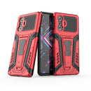 For Xiaomi Redmi K40 Gaming War Chariot Series Armor All-inclusive Shockproof PC + TPU Protective Case with Invisible Holder(Red)