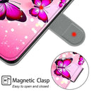 For Xiaomi Redmi Note 9/Redmi 10X 4G Voltage Coloured Drawing Magnetic Clasp Horizontal Flip PU Leather Case with Holder & Card Slots(C03 Gradient Pink Flying Butterflies)