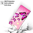 For Xiaomi Redmi Note 9/Redmi 10X 4G Voltage Coloured Drawing Magnetic Clasp Horizontal Flip PU Leather Case with Holder & Card Slots(C03 Gradient Pink Flying Butterflies)