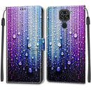 For Xiaomi Redmi Note 9/Redmi 10X 4G Voltage Coloured Drawing Magnetic Clasp Horizontal Flip PU Leather Case with Holder & Card Slots(C05 Purple Blue Water Drops)