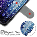 For Xiaomi Redmi Note 9/Redmi 10X 4G Voltage Coloured Drawing Magnetic Clasp Horizontal Flip PU Leather Case with Holder & Card Slots(C05 Purple Blue Water Drops)