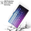 For Xiaomi Redmi Note 9/Redmi 10X 4G Voltage Coloured Drawing Magnetic Clasp Horizontal Flip PU Leather Case with Holder & Card Slots(C05 Purple Blue Water Drops)