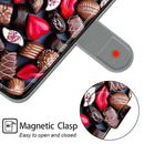 For Xiaomi Redmi Note 9/Redmi 10X 4G Voltage Coloured Drawing Magnetic Clasp Horizontal Flip PU Leather Case with Holder & Card Slots(C06 Red Lip Chocolate)