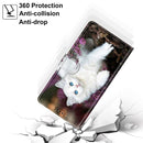 For Xiaomi Redmi Note 9/Redmi 10X 4G Voltage Coloured Drawing Magnetic Clasp Horizontal Flip PU Leather Case with Holder & Card Slots(C08 Flower Bush Big White Cat)