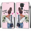 For Xiaomi Redmi Note 9/Redmi 10X 4G Voltage Coloured Drawing Magnetic Clasp Horizontal Flip PU Leather Case with Holder & Card Slots(C09 Hug Flower)