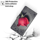 For Xiaomi Redmi Note 9/Redmi 10X 4G Voltage Coloured Drawing Magnetic Clasp Horizontal Flip PU Leather Case with Holder & Card Slots(C14 Black Water Drop Rose)