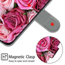 For Xiaomi Redmi Note 9/Redmi 10X 4G Voltage Coloured Drawing Magnetic Clasp Horizontal Flip PU Leather Case with Holder & Card Slots(C17 Green Leaf Pink Rose)