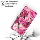 For Xiaomi Redmi Note 9/Redmi 10X 4G Voltage Coloured Drawing Magnetic Clasp Horizontal Flip PU Leather Case with Holder & Card Slots(C17 Green Leaf Pink Rose)
