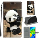 For Xiaomi Redmi Note 9/Redmi 10X 4G Voltage Coloured Drawing Magnetic Clasp Horizontal Flip PU Leather Case with Holder & Card Slots(C18 Wood Board Panda)