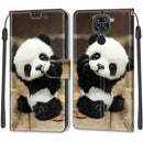 For Xiaomi Redmi Note 9/Redmi 10X 4G Voltage Coloured Drawing Magnetic Clasp Horizontal Flip PU Leather Case with Holder & Card Slots(C18 Wood Board Panda)