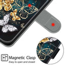 For Xiaomi Redmi Note 9/Redmi 10X 4G Voltage Coloured Drawing Magnetic Clasp Horizontal Flip PU Leather Case with Holder & Card Slots(C20 Gold Silver Flying Butterflies)