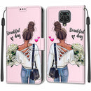 For Xiaomi Redmi Note 9S/9 Pro Voltage Coloured Drawing Magnetic Clasp Horizontal Flip PU Leather Case with Holder & Card Slots(C09 Hug Flower)