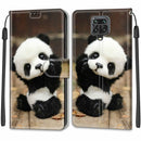 For Xiaomi Redmi Note 9S/9 Pro Voltage Coloured Drawing Magnetic Clasp Horizontal Flip PU Leather Case with Holder & Card Slots(C18 Wood Board Panda)