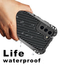 For Samsung Galaxy S21 FE R-JUST AMIRA Shockproof Dustproof Waterproof Metal Protective Case(Black)