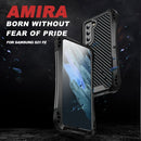 For Samsung Galaxy S21 FE R-JUST AMIRA Shockproof Dustproof Waterproof Metal Protective Case(Black)