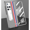 For Huawei Mate X2 GKK Foldable Plating Leather + Glass Full Coverage Case(Exclusive Edition Grey)