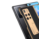 For Huawei Mate X2 GKK Foldable Plating Leather + Glass Full Coverage Case(Exclusive Edition Grey)