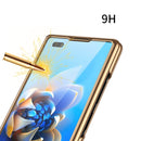 For Huawei Mate X2 GKK Foldable Plating Leather + Glass Full Coverage Case(Exclusive Edition Black)