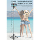 Q02S Fill Light Bluetooth Selfie Stick Tripod Mobile Phone Holder(Black)