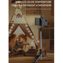 Q02S Fill Light Bluetooth Selfie Stick Tripod Mobile Phone Holder(Black)