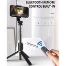 Q03S Fill Light Bluetooth Selfie Stick Tripod Mobile Phone Holder(Black)