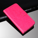 For Wiko Power U10 idewei Crazy Horse Texture Horizontal Flip Leather Case with Holder & Card Slots & Wallet(Rose Red)