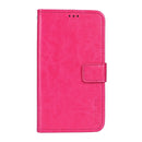 For Wiko Power U10 idewei Crazy Horse Texture Horizontal Flip Leather Case with Holder & Card Slots & Wallet(Rose Red)
