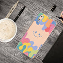 For Xiaomi Redmi 9A Painted Smiley Face Pattern Liquid Silicone Shockproof Case(Pink)