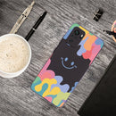 For Xiaomi Redmi Note 10 4G Painted Smiley Face Pattern Liquid Silicone Shockproof Case(Black)