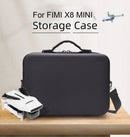 Portable Single Shoulder Storage Travel Carrying Cover Case Box with Baffle Separator for FIMI X8 mini(Black + Red Liner)