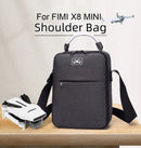 Shockproof Waterproof Single Shoulder Storage Bag Travel Carrying Cover Case Box for FIMI X8 mini(Black + Red Liner)