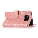 For Xiaomi POCO X3 NFC / X3 Pro / X3 Skin Feel Embossed Sunflower Horizontal Flip Leather Case with Holder & Card Slots & Wallet & Lanyard(Rose Gold)
