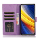 For Xiaomi POCO X3 NFC / X3 Pro / X3 Skin Feel Embossed Sunflower Horizontal Flip Leather Case with Holder & Card Slots & Wallet & Lanyard(Purple)