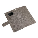 For Xiaomi POCO X3 NFC / X3 Pro / X3 Skin Feel Embossed Sunflower Horizontal Flip Leather Case with Holder & Card Slots & Wallet & Lanyard(Grey)