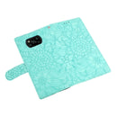 For Xiaomi POCO X3 NFC / X3 Pro / X3 Skin Feel Embossed Sunflower Horizontal Flip Leather Case with Holder & Card Slots & Wallet & Lanyard(Green)