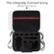 Grey Canvas Single Shoulder Storage Bag Shockproof Waterproof Travel Carrying Cover Hard Case for FIMI X8 Mini(Black + Black Liner)