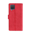For Samsung Galaxy A12 Skin Feel Crocodile Texture Magnetic Clasp Horizontal Flip PU Leather Case with Holder & Card Slots & Wallet(Red)