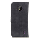 KHAZNEH Retro Texture PU + TPU Horizontal Flip Leather Case with Holder & Card Slots & Wallet For Nokia C10 / C20(Black)