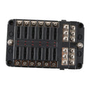 A5517 12 Way Fuse Box Blade Fuse Holder with LED Warning Indicator for Auto Car Truck Boat