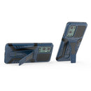 For OnePlus 9 Pro War Chariot Series Armor All-inclusive Shockproof PC + TPU Protective Case with Invisible Holder(Blue)