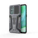 For OnePlus 9 Pro War Chariot Series Armor All-inclusive Shockproof PC + TPU Protective Case with Invisible Holder(Grey)