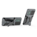 For OnePlus 9 Pro War Chariot Series Armor All-inclusive Shockproof PC + TPU Protective Case with Invisible Holder(Grey)