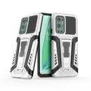For OnePlus 9 Pro War Chariot Series Armor All-inclusive Shockproof PC + TPU Protective Case with Invisible Holder(White)