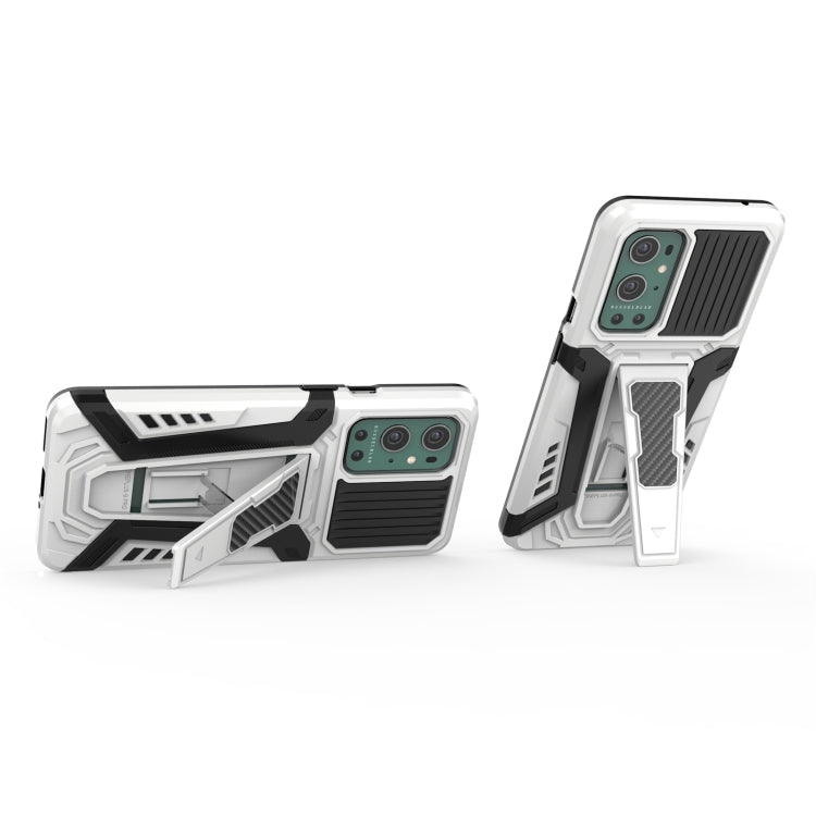 For OnePlus 9 Pro War Chariot Series Armor All-inclusive Shockproof PC + TPU Protective Case with Invisible Holder(White)