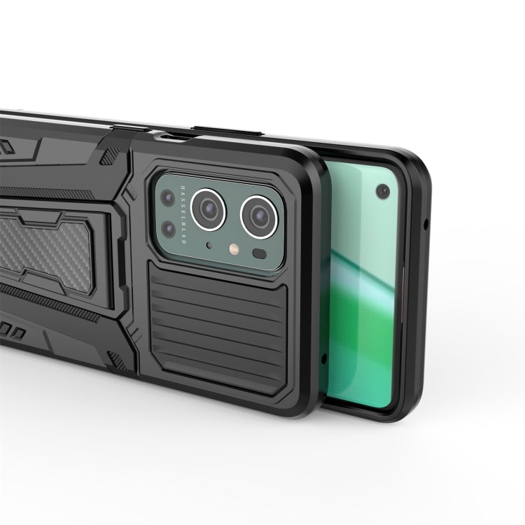 For OnePlus 9 Pro War Chariot Series Armor All-inclusive Shockproof PC + TPU Protective Case with Invisible Holder(White)