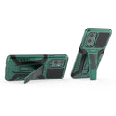 For OnePlus 9 Pro War Chariot Series Armor All-inclusive Shockproof PC + TPU Protective Case with Invisible Holder(Green)