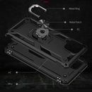 For Samsung Galaxy A22 4G Shockproof TPU + PC Protective Case with 360 Degree Rotating Holder(Black)
