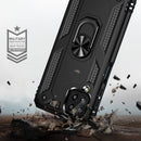 For Samsung Galaxy A22 4G Shockproof TPU + PC Protective Case with 360 Degree Rotating Holder(Black)