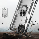 For Samsung Galaxy A22 4G Shockproof TPU + PC Protective Case with 360 Degree Rotating Holder(Silver)