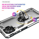 For Samsung Galaxy A22 4G Shockproof TPU + PC Protective Case with 360 Degree Rotating Holder(Silver)